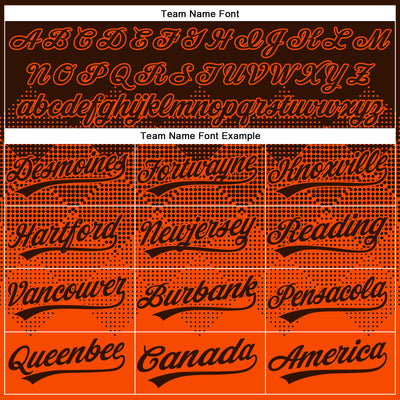 Custom Brown Orange 3D Gradient Square Shape Two-Button Unisex Softball Jersey