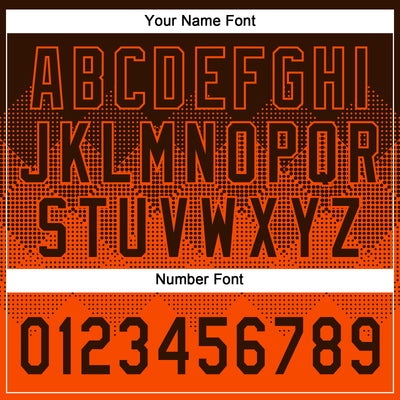 Custom Brown Orange 3D Gradient Square Shape Two-Button Unisex Softball Jersey