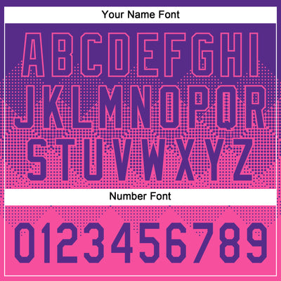 Custom Purple Pink 3D Gradient Square Shape Two-Button Unisex Softball Jersey