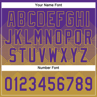 Custom Purple Old Gold 3D Gradient Square Shape Two-Button Unisex Softball Jersey