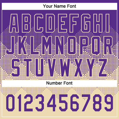 Custom Purple Cream 3D Gradient Square Shape Two-Button Unisex Softball Jersey