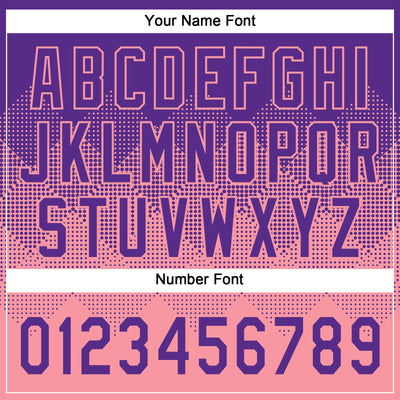 Custom Purple Medium Pink 3D Gradient Square Shape Two-Button Unisex Softball Jersey