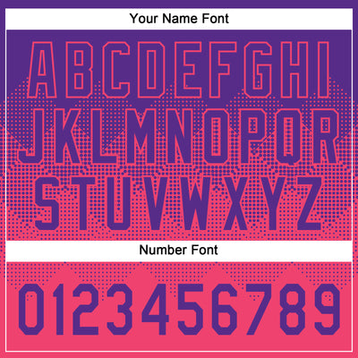 Custom Purple Neon Pink 3D Gradient Square Shape Two-Button Unisex Softball Jersey