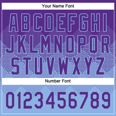 Custom Purple Light Blue 3D Gradient Square Shape Two-Button Unisex Softball Jersey