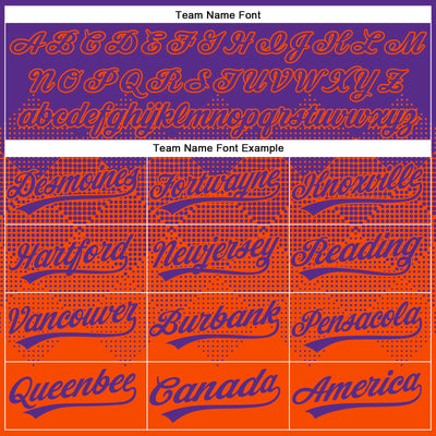 Custom Purple Orange 3D Gradient Square Shape Two-Button Unisex Softball Jersey