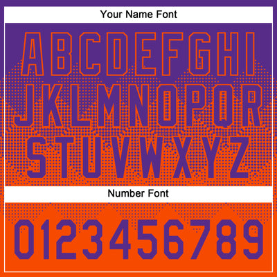 Custom Purple Orange 3D Gradient Square Shape Two-Button Unisex Softball Jersey