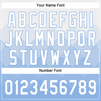 Custom White Light Blue 3D Gradient Square Shape Two-Button Unisex Softball Jersey