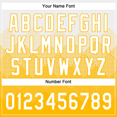 Custom White Gold 3D Gradient Square Shape Two-Button Unisex Softball Jersey