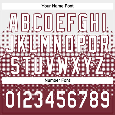 Custom White Burgundy 3D Gradient Square Shape Two-Button Unisex Softball Jersey