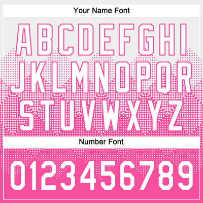 Custom White Pink 3D Gradient Square Shape Two-Button Unisex Softball Jersey