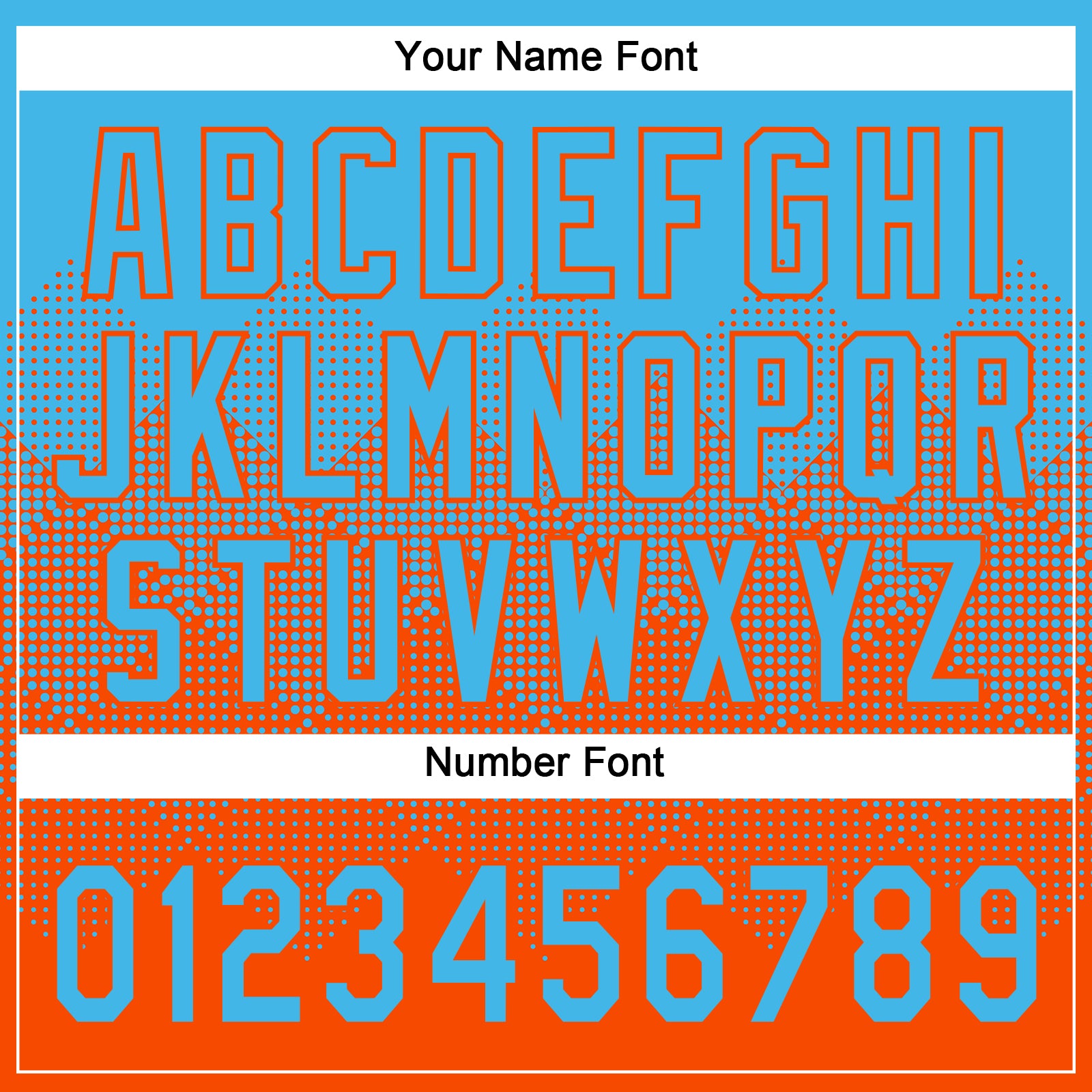 Custom Sky Blue Orange 3D Gradient Square Shape Two-Button Unisex Softball Jersey