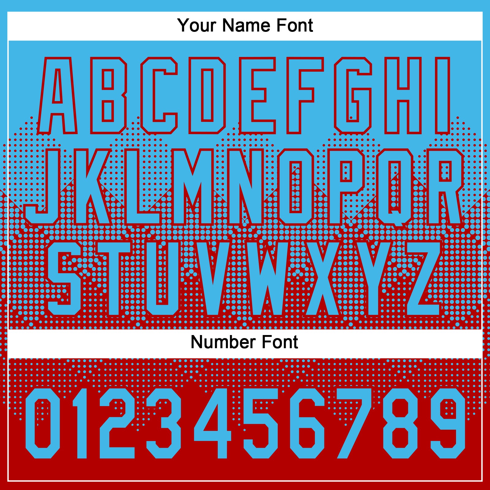 Custom Sky Blue Red 3D Gradient Square Shape Two-Button Unisex Softball Jersey