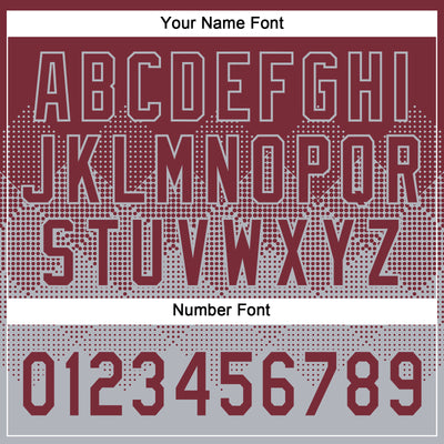 Custom Burgundy Gray 3D Gradient Square Shape Two-Button Unisex Softball Jersey