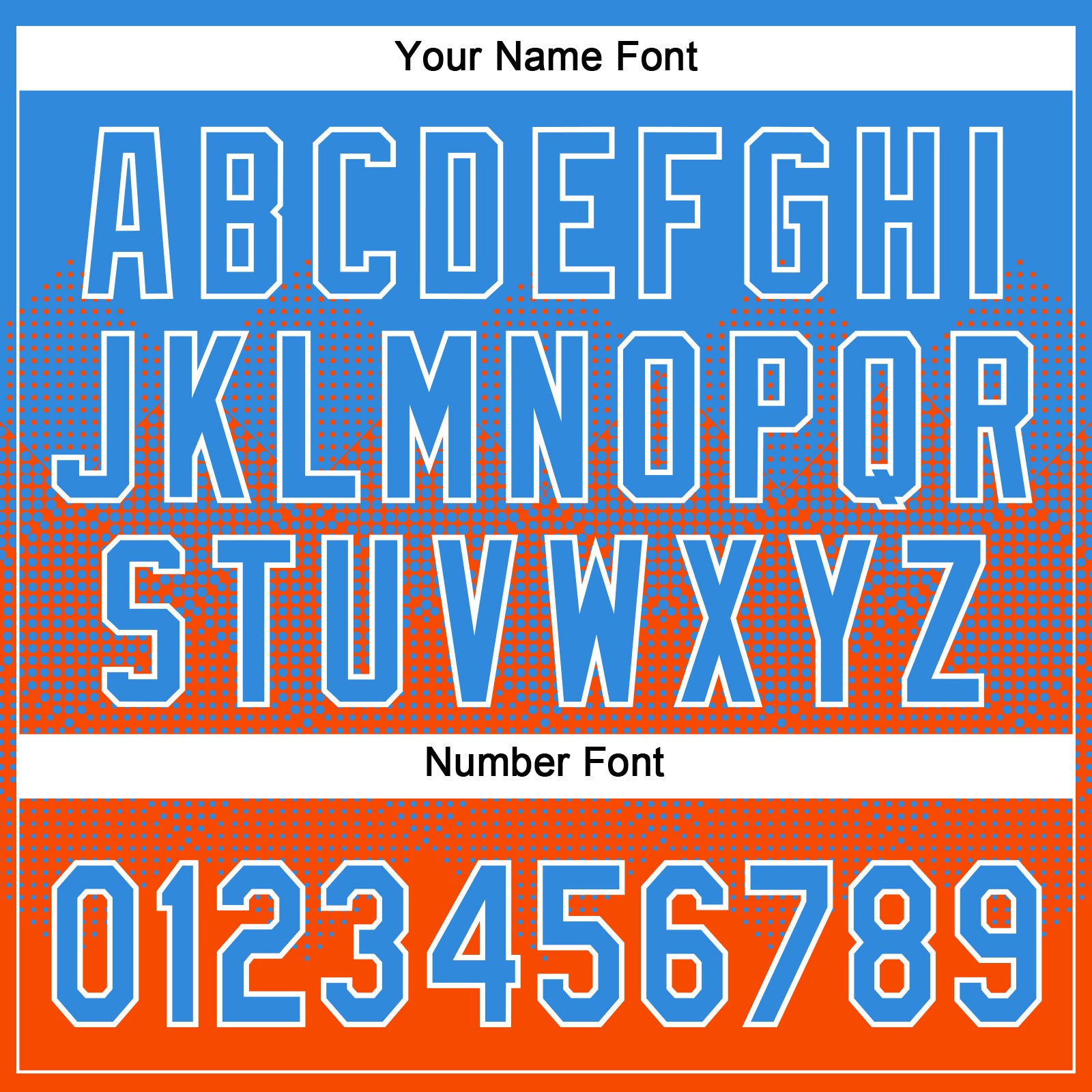 Custom Electric Blue Orange-White 3D Gradient Square Shape Two-Button Unisex Softball Jersey