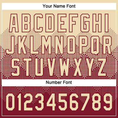 Custom Cream Crimson 3D Gradient Square Shape Two-Button Unisex Softball Jersey