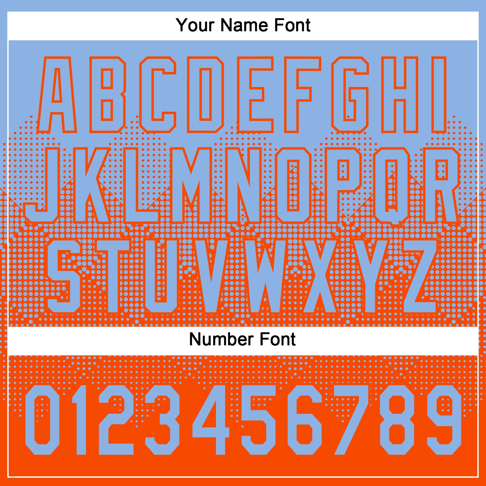 Custom Light Blue Orange 3D Gradient Square Shape Two-Button Unisex Softball Jersey