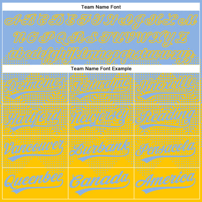 Custom Light Blue Yellow 3D Gradient Square Shape Two-Button Unisex Softball Jersey