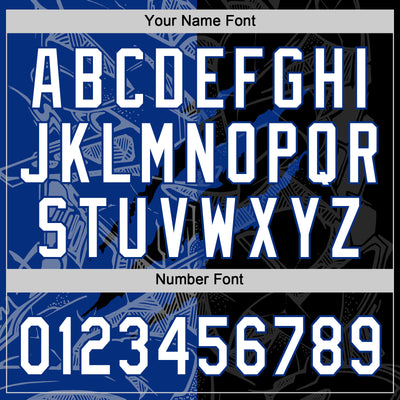 Custom Graffiti Pattern White Black-Royal 3D Scratch Two-Button Unisex Softball Jersey