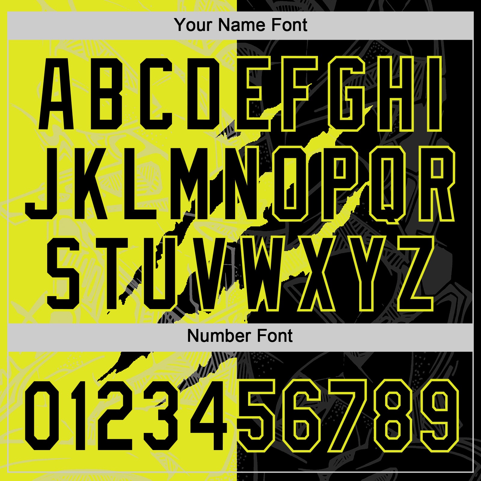 Custom Graffiti Pattern Black-Neon Yellow 3D Scratch Two-Button Unisex Softball Jersey