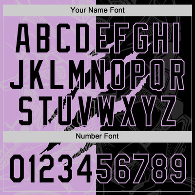 Custom Graffiti Pattern Black-Light Purple 3D Scratch Two-Button Unisex Softball Jersey