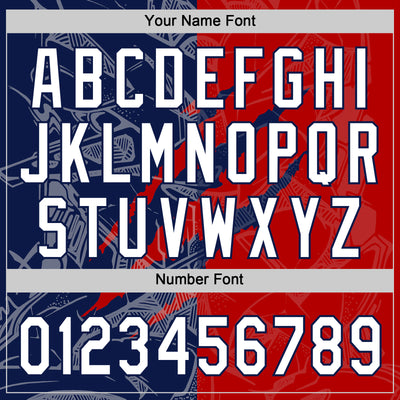 Custom Graffiti Pattern White Red-Navy 3D Scratch Two-Button Unisex Softball Jersey