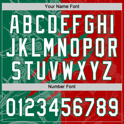 Custom Graffiti Pattern White Red-Kelly Green 3D Scratch Two-Button Unisex Softball Jersey