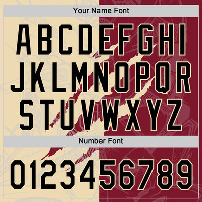 Custom Graffiti Pattern Black Crimson-Cream 3D Scratch Two-Button Unisex Softball Jersey