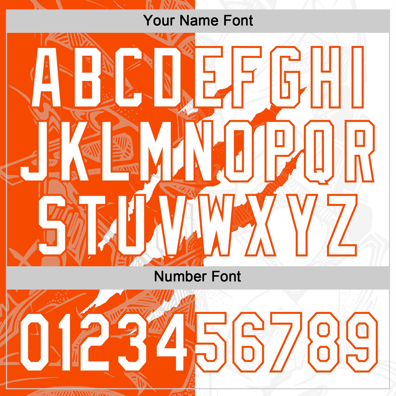 Custom Graffiti Pattern White-Orange 3D Scratch Two-Button Unisex Softball Jersey