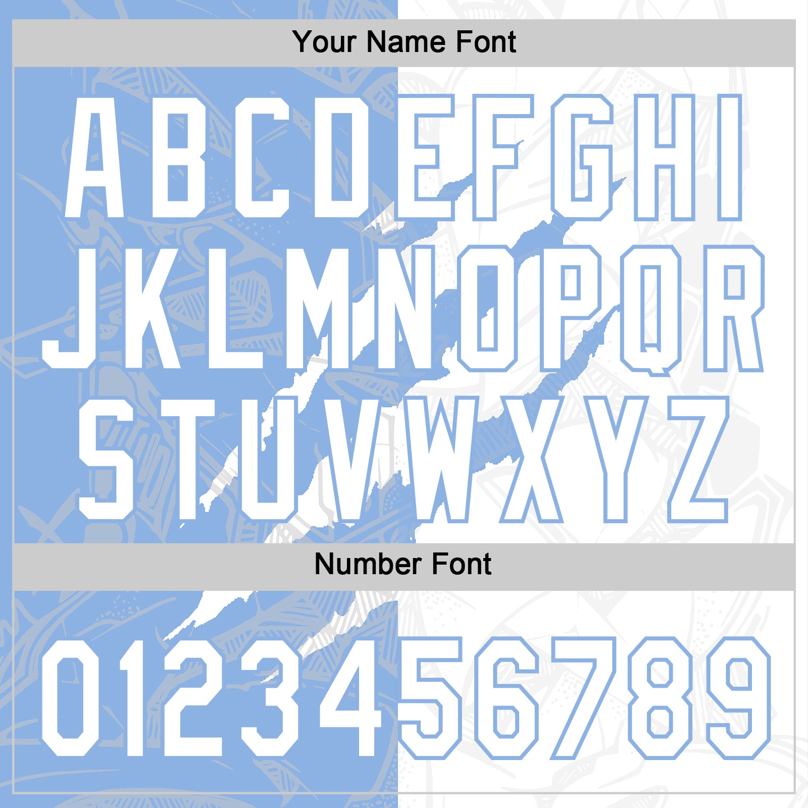 Custom Graffiti Pattern White-Light Blue 3D Scratch Two-Button Unisex Softball Jersey