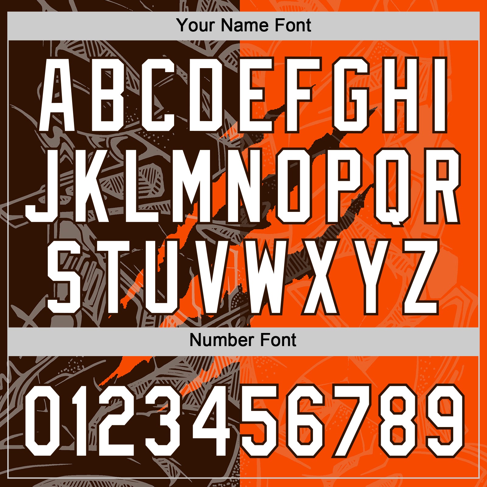 Custom Graffiti Pattern White Orange-Brown 3D Scratch Two-Button Unisex Softball Jersey