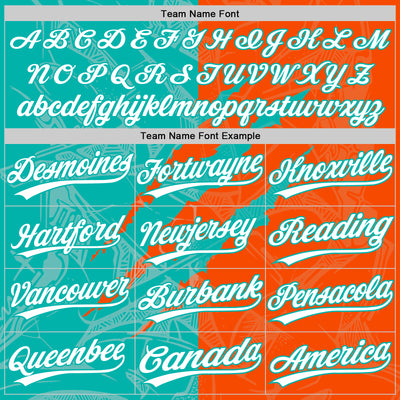 Custom Graffiti Pattern White Orange-Aqua 3D Scratch Two-Button Unisex Softball Jersey