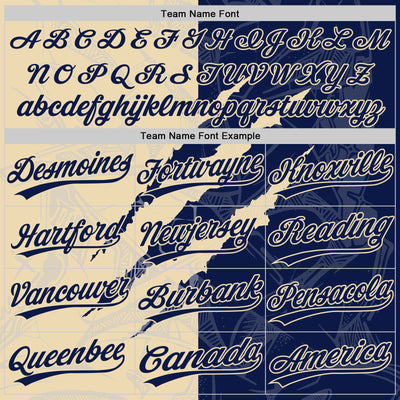 Custom Graffiti Pattern Navy-Cream 3D Scratch Two-Button Unisex Softball Jersey
