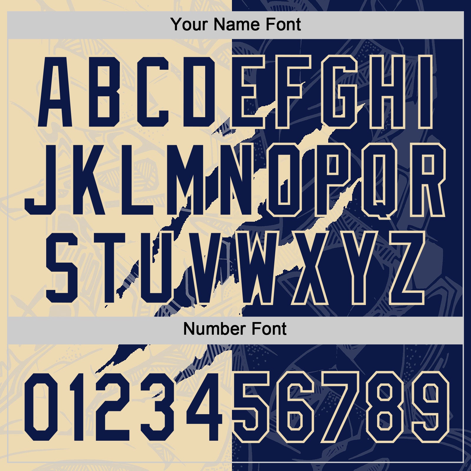 Custom Graffiti Pattern Navy-Cream 3D Scratch Two-Button Unisex Softball Jersey