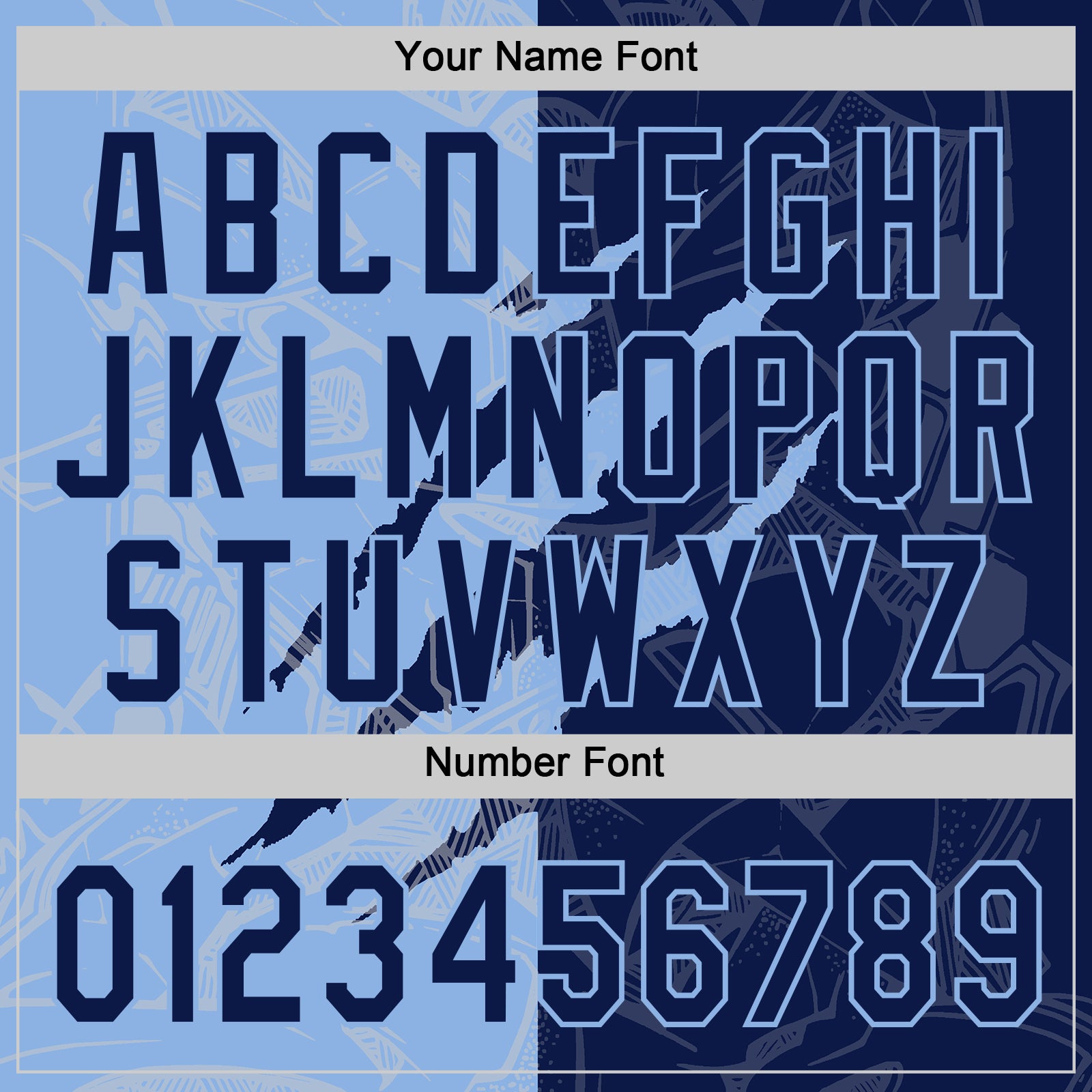 Custom Graffiti Pattern Navy-Light Blue 3D Scratch Two-Button Unisex Softball Jersey