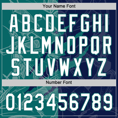 Custom Graffiti Pattern White Navy-Teal 3D Scratch Two-Button Unisex Softball Jersey