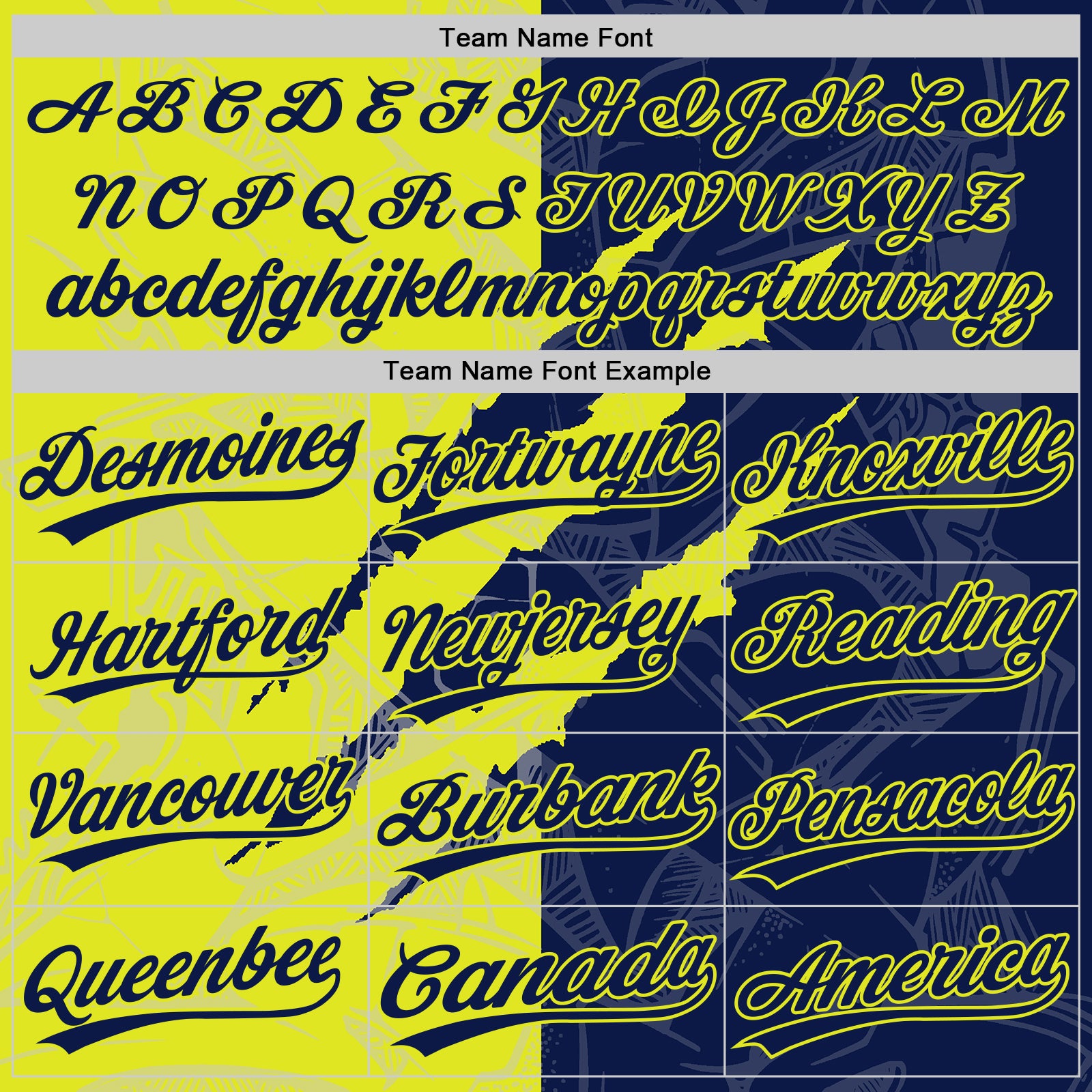 Custom Graffiti Pattern Navy-Neon Yellow 3D Scratch Two-Button Unisex Softball Jersey