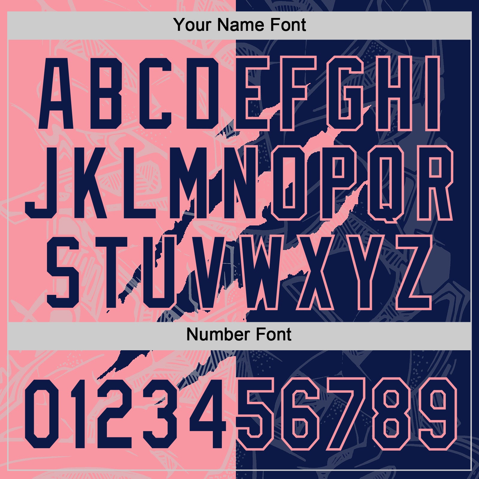 Custom Graffiti Pattern Navy-Medium Pink 3D Scratch Two-Button Unisex Softball Jersey