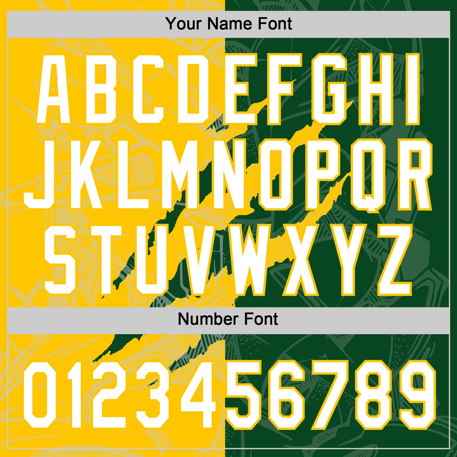 Custom Graffiti Pattern White Green-Yellow 3D Scratch Two-Button Unisex Softball Jersey