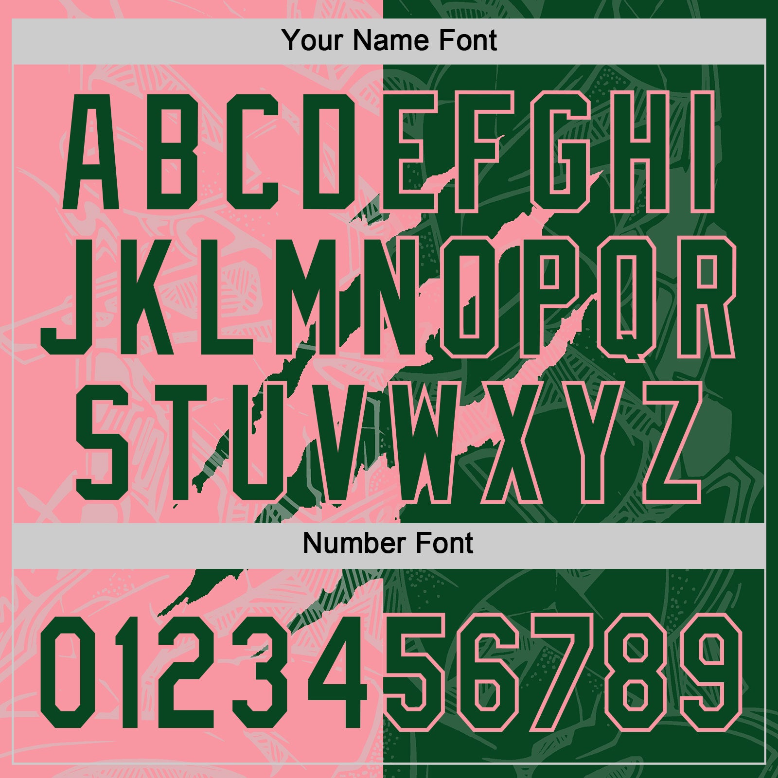 Custom Graffiti Pattern Green-Medium Pink 3D Scratch Two-Button Unisex Softball Jersey