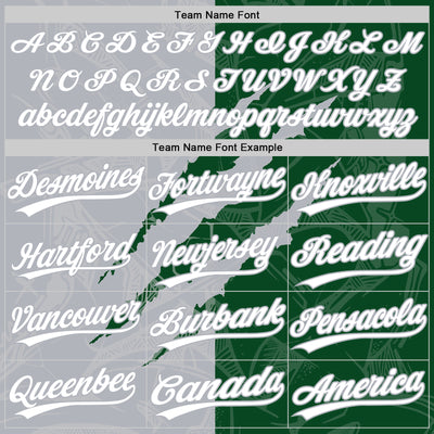 Custom Graffiti Pattern White Kelly Green-Gray 3D Scratch Two-Button Unisex Softball Jersey