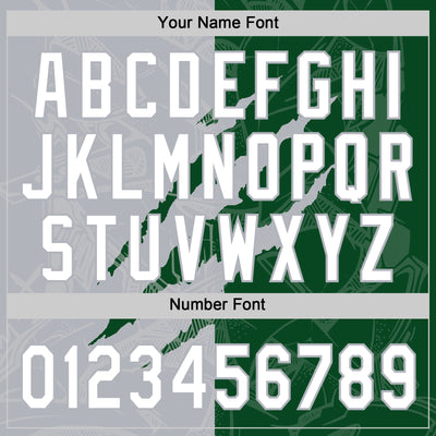 Custom Graffiti Pattern White Kelly Green-Gray 3D Scratch Two-Button Unisex Softball Jersey