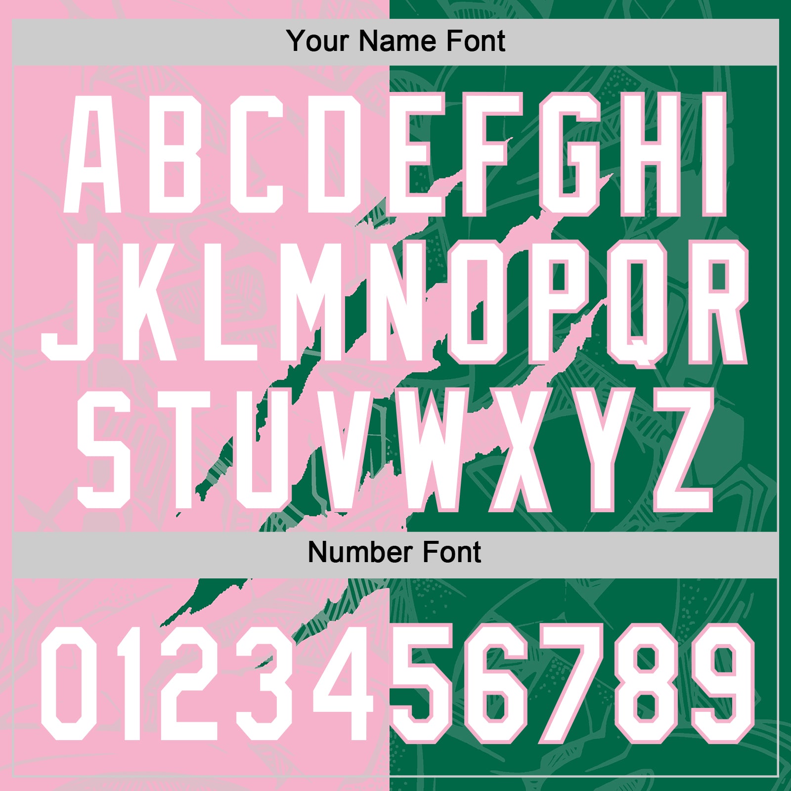 Custom Graffiti Pattern White Kelly Green-Light Pink 3D Scratch Two-Button Unisex Softball Jersey