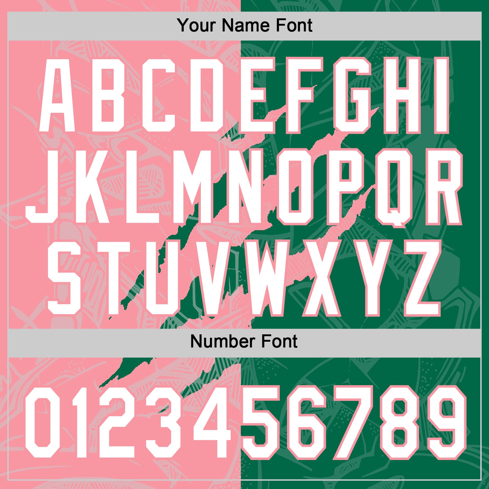 Custom Graffiti Pattern White Kelly Green-Medium Pink 3D Scratch Two-Button Unisex Softball Jersey