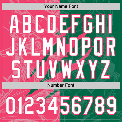 Custom Graffiti Pattern White Kelly Green-Neon Pink 3D Scratch Two-Button Unisex Softball Jersey