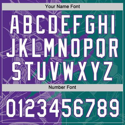 Custom Graffiti Pattern White Teal-Purple 3D Scratch Two-Button Unisex Softball Jersey