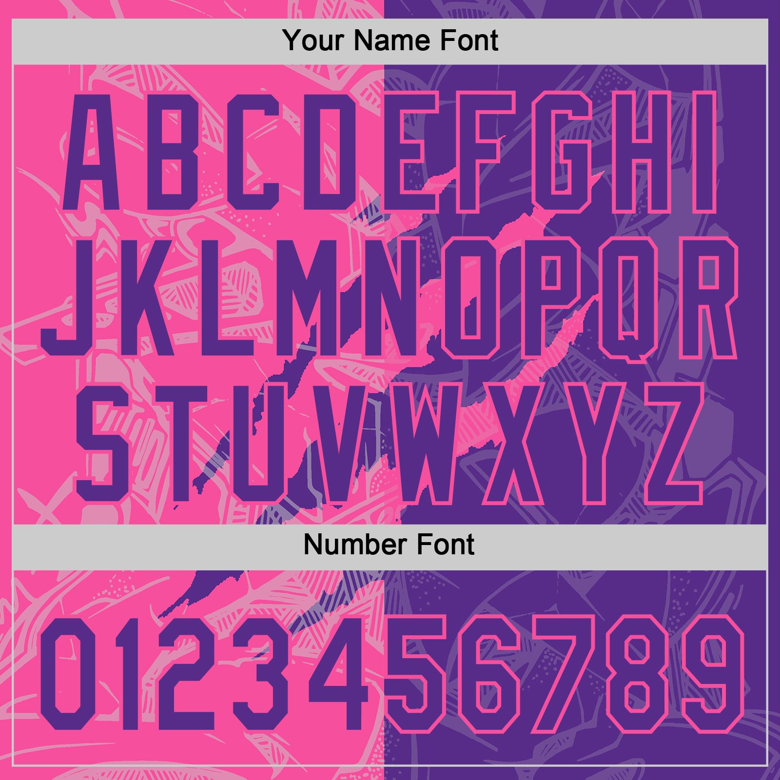 Custom Graffiti Pattern Purple-Pink 3D Scratch Two-Button Unisex Softball Jersey