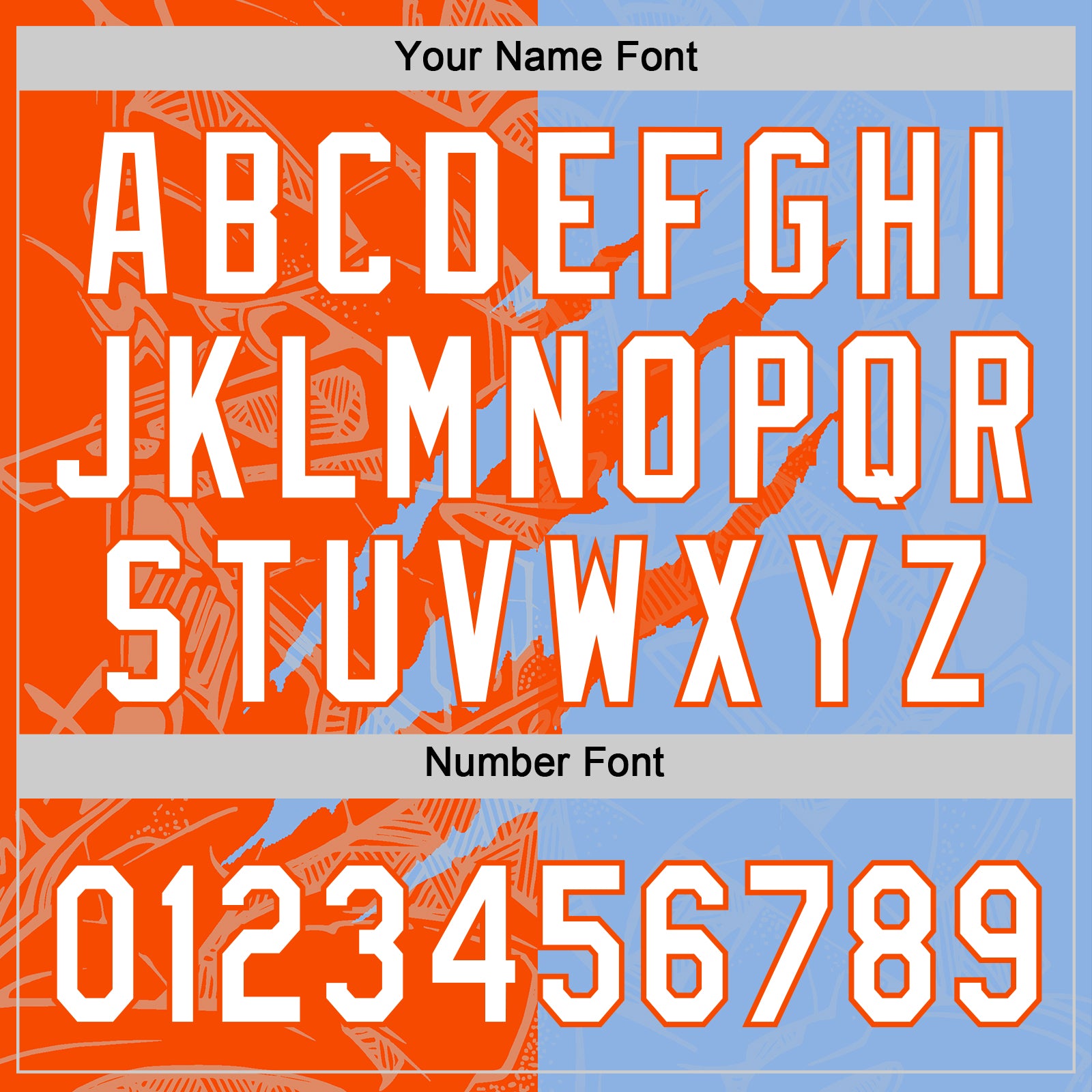 Custom Graffiti Pattern White Light Blue-Orange 3D Scratch Two-Button Unisex Softball Jersey