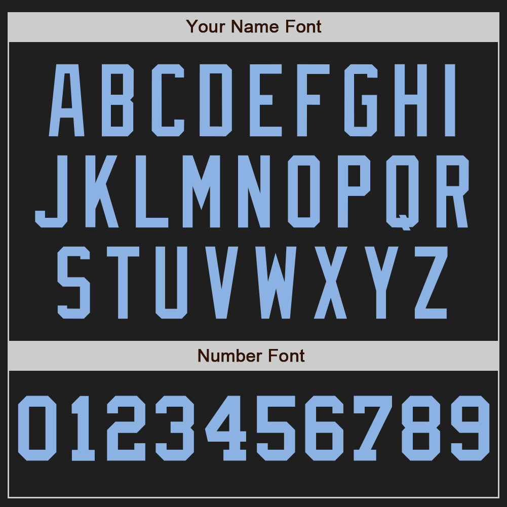 Custom Black White-Light Blue Pinstripe Authentic Split Fashion Baseball Jersey