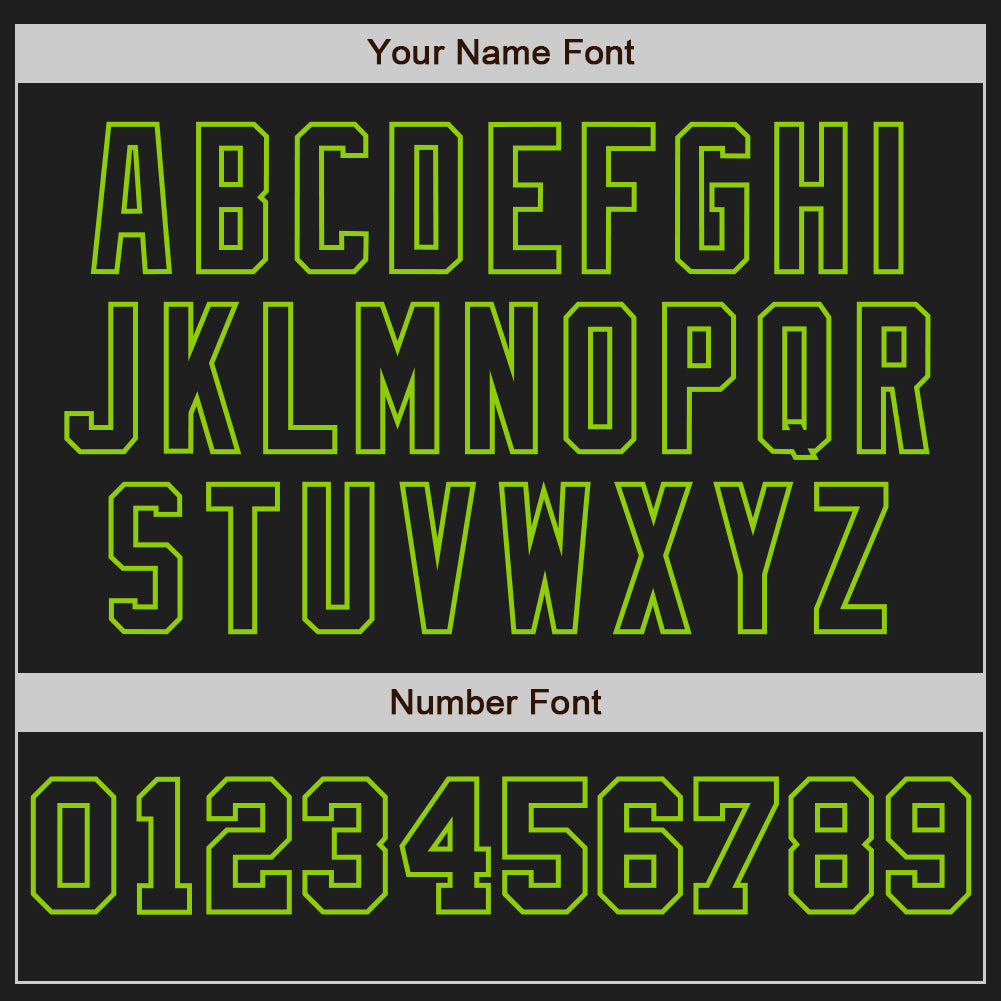 Custom Black White-Neon Green Pinstripe Authentic Split Fashion Baseball Jersey