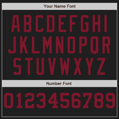 Custom Black Cream-Crimson Pinstripe Authentic Split Fashion Baseball Jersey